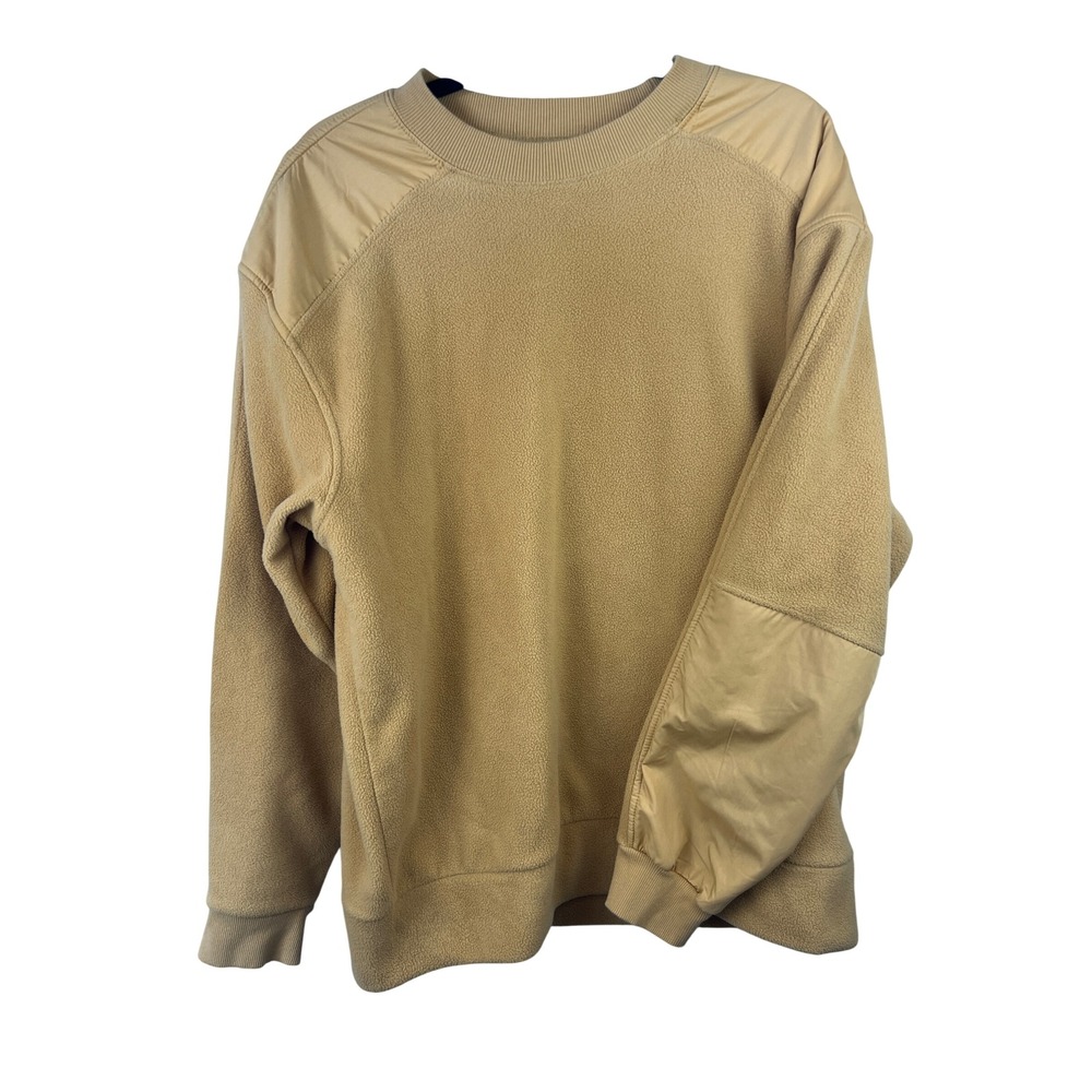 Stoic Pullover Crewneck Teddy Fleece SZM Mustard Yellow Outdoors Hiking Camping